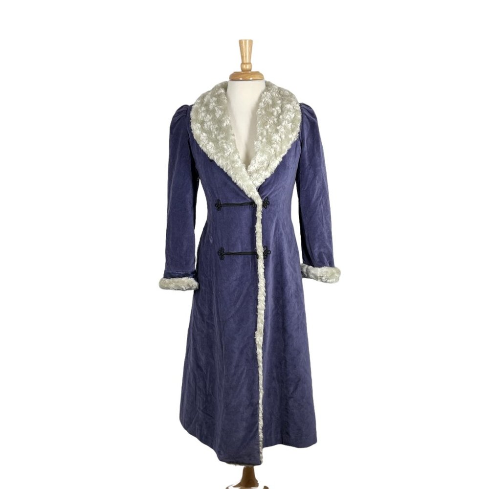 American Girl Dress like Your Doll Samantha's Holiday Purple Velvet Coat Size 14 - Picture 1 of 7